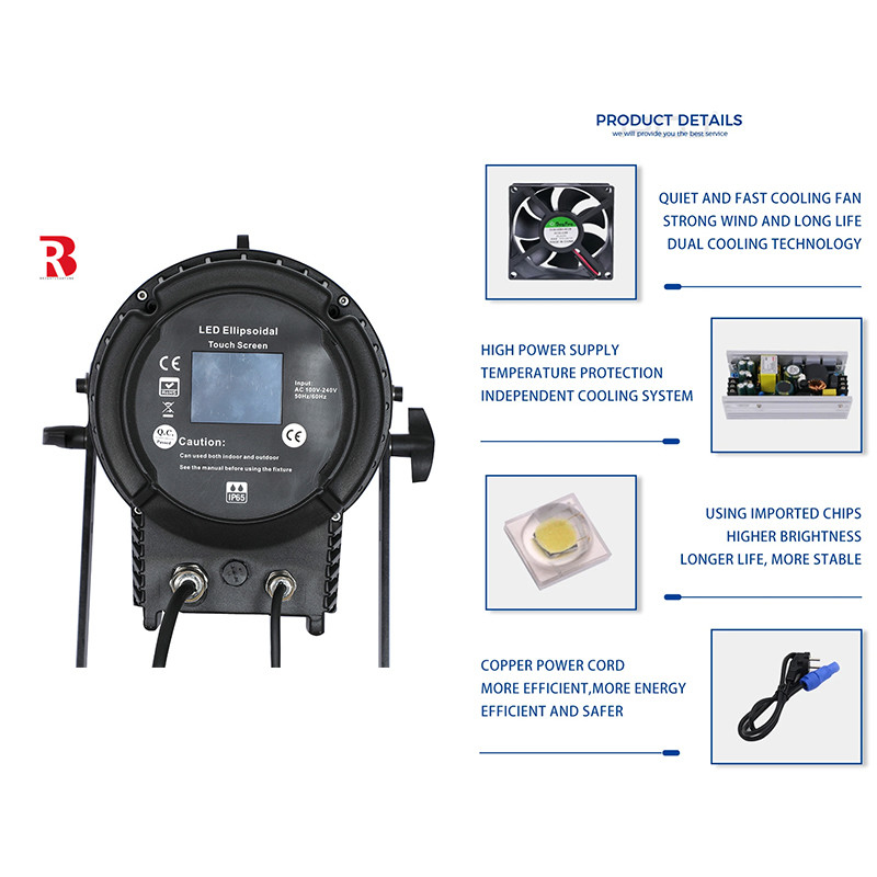 600W Auto Zoom Mini LED elipsoidal Leko IP65 cho các bữa tiệc sân khấu chuyên nghiệp