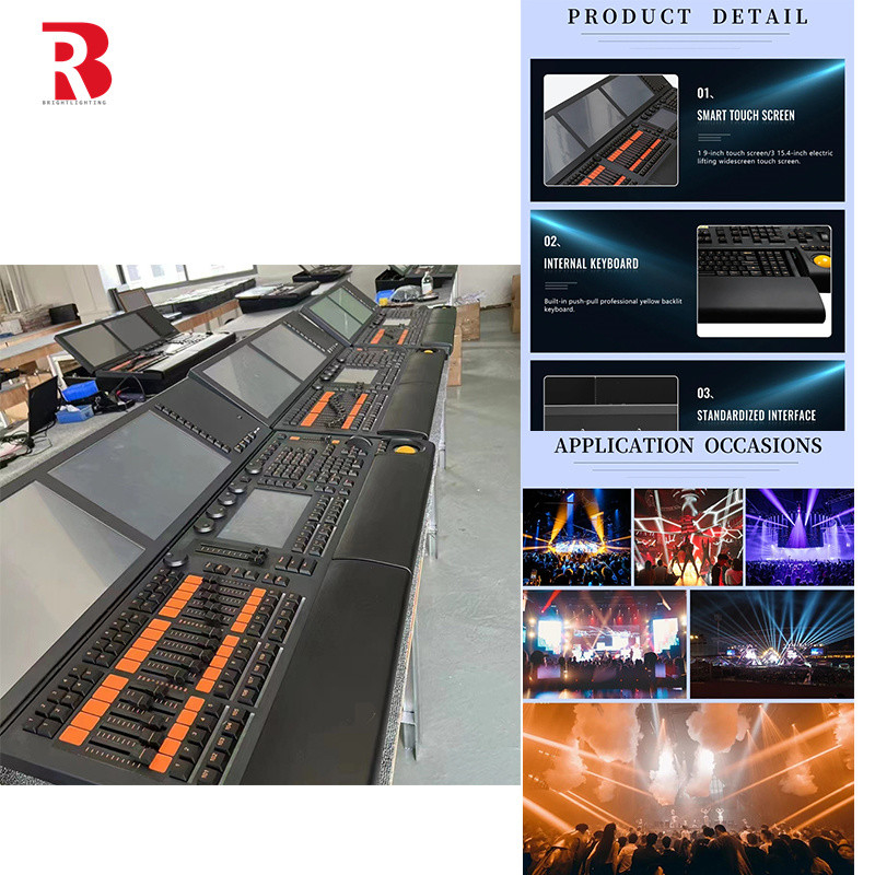 2 Màn hình chiếu sáng MA Stage DMX Controller System Wide Range Channels tự động