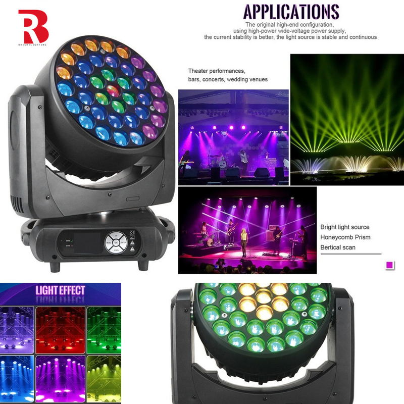 Hiệu ứng hình ảnh rực rỡ RGBW 4in1 LED Đèn đầu di chuyển cho các buổi biểu diễn âm nhạc