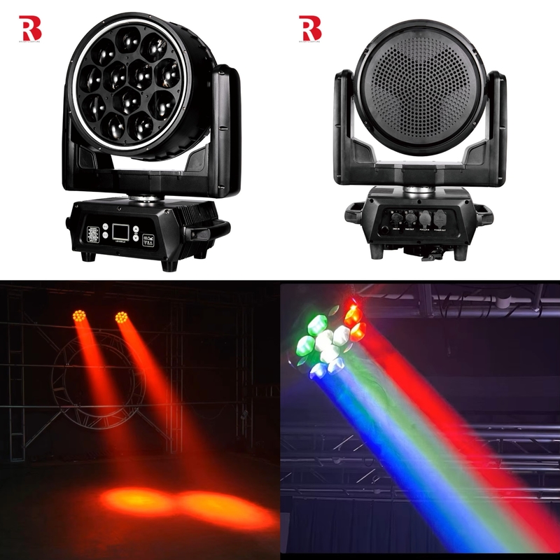 12 * 40W DMX 4-In-1 Indoor LED Beeye Di chuyển đầu rửa Zoom Light cho Stage Show