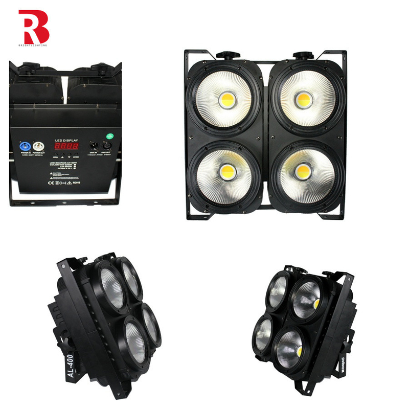 4 * 100W Bị mù chuyên nghiệp đèn LED sân khấu Strobe Light cho Studio TV Film DMX Control