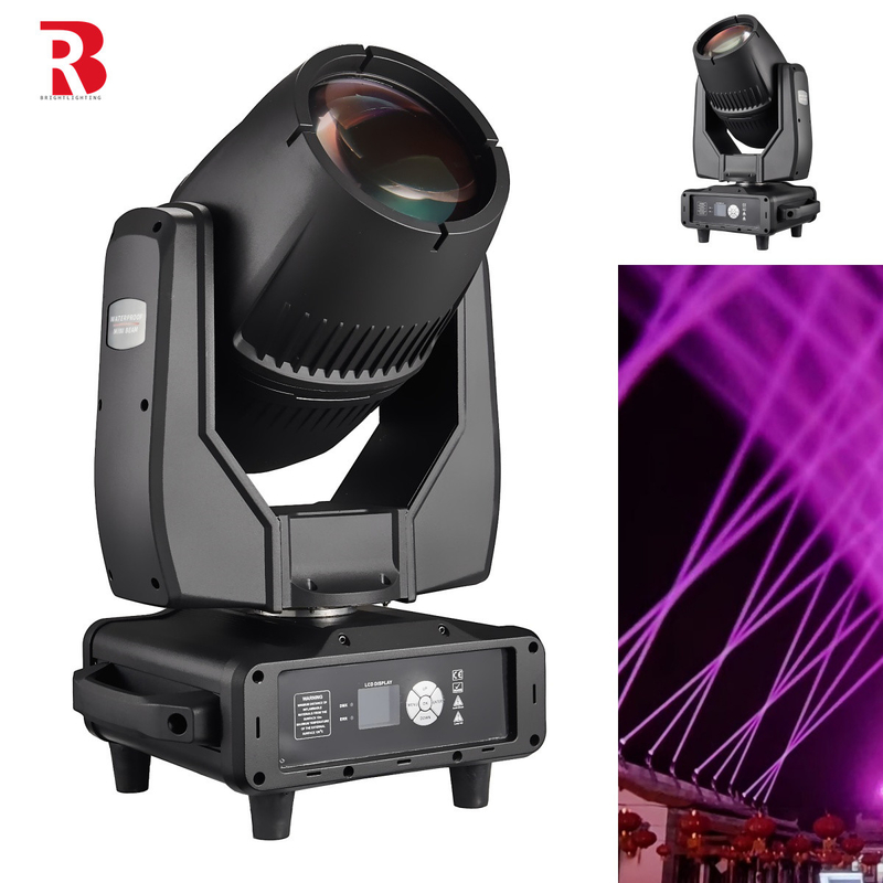 Kiểm tra chống nước IP65 380W Mini DMX Đèn xoay Đèn di chuyển Đèn đầu cho buổi hòa nhạc sân khấu ngoài trời
