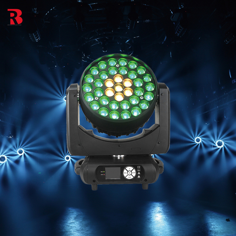 37 * 15W 48CH DMX512 RGBW LED Di chuyển đầu Beeye Đèn sân khấu cho bữa tiệc disco