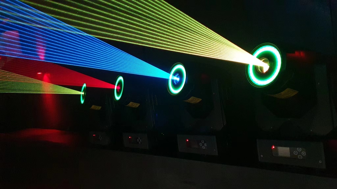 Mini 2-3-4W DMX512 Di chuyển đầu sân khấu đèn laser Trung Quốc nhà máy