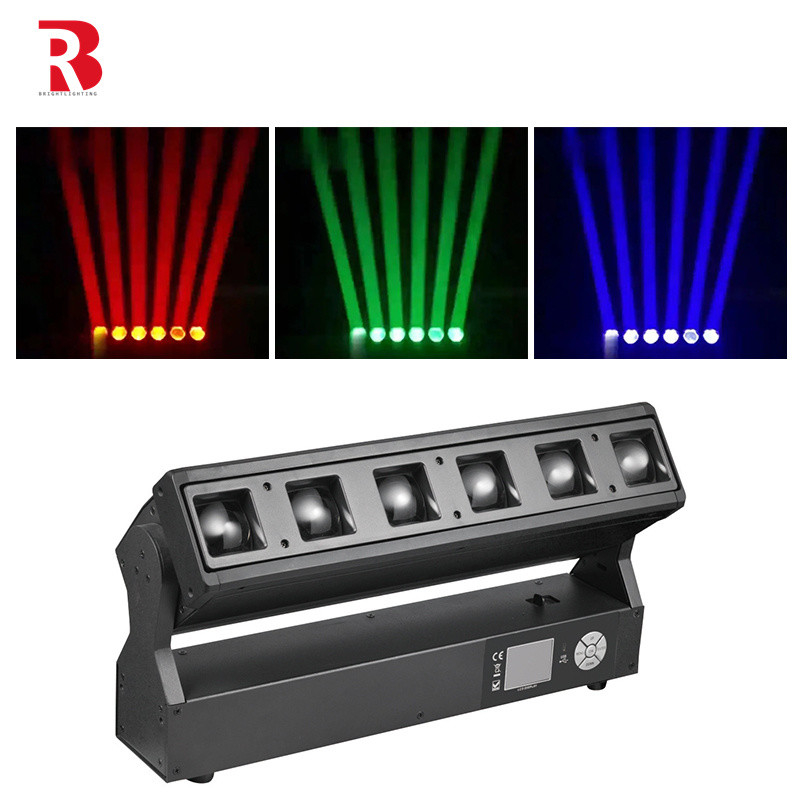 Ống nhôm 6pcs 40w di chuyển bar đêm câu lạc bộ ánh sáng dj điều khiển dmx512 đèn LED