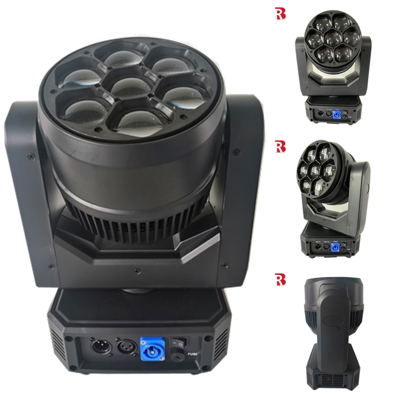 Mini 7 * 40w LED Bee Zoom Di chuyển đầu đèn cho Disco Party Club Bar Performance Stage Lighting