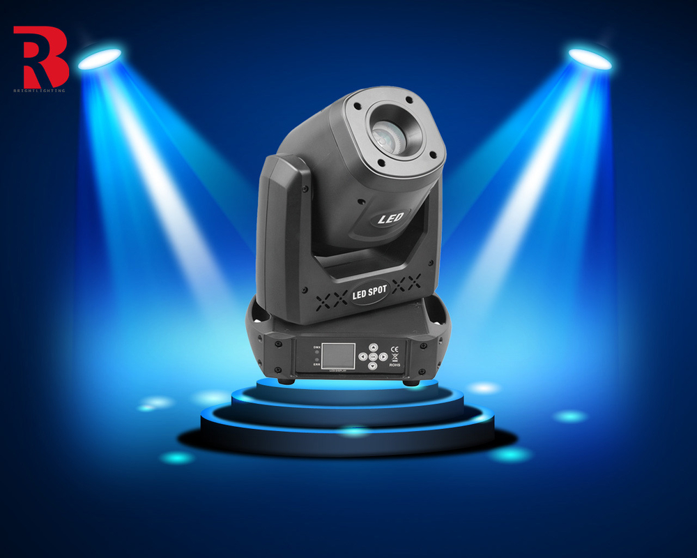 150W LED Di chuyển đầu sân khấu ánh sáng màu trắng LED DMX hiệu suất cao xoay 5 mặt Prism tự động cho bar tiệc cưới