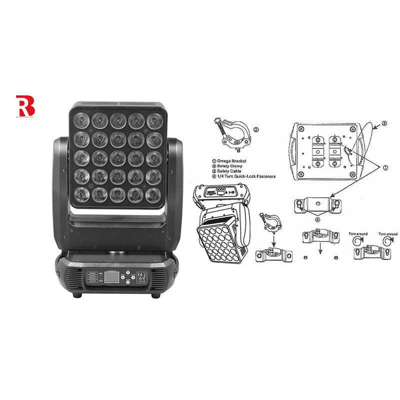 4in1 Matrix Light LED Di chuyển đầu Đám cưới Trang trí sân khấu Thiết bị DJ