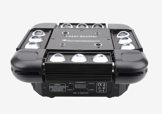 Ánh sáng chuyển động đầu với 2 hạt đèn Strobe Laser đỏ và xanh lá cây